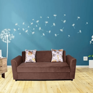 RM Home 3 Seater Sofa Brown Fabric Velvet