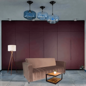 Classic Three Seater Sofa Velvet Fabric (Brown)