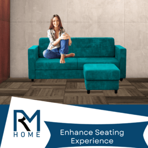 RM HOME Seriya  Fabric 4 Seater Sofa  (Finish Color - Teal, DIY(Do-It-Yourself))